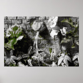 Impresión de fuente de té de sangre y de rana de c