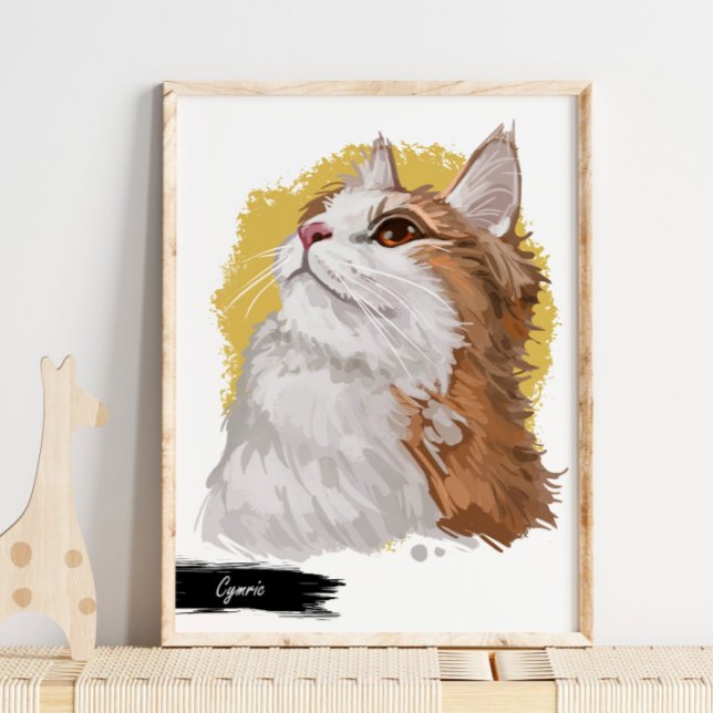 Impresión de gato címico | Impresión de pared de g (Subido por el creador)