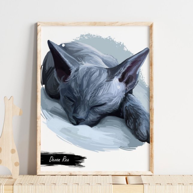 Impresión de gato Devon Rex | Impresión de pared d (Subido por el creador)