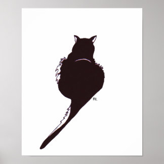 Impresión de gato negro