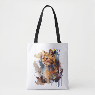 Impresión de gato para la bolsa de tocador de la m