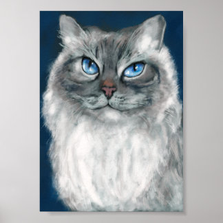 Impresión de gato siberiano