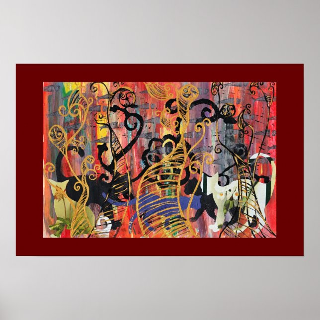 Impresión de gatos orquídeos (Frente)