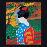 Impresión de geisha de otoño<br><div class="desc">Motivo de pintura de una pequeña y colorida Geisha de Lisa Lorenz</div>