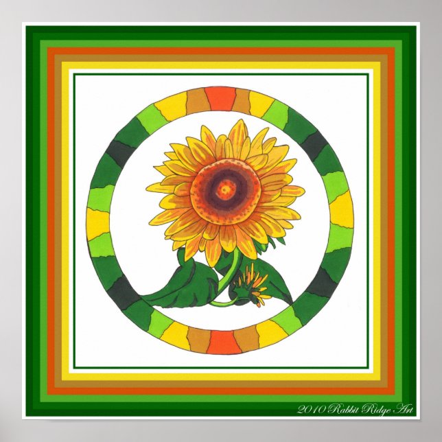 Impresión de girasol (Frente)