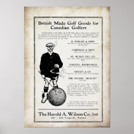Impresión de golf de origen británico de 1915