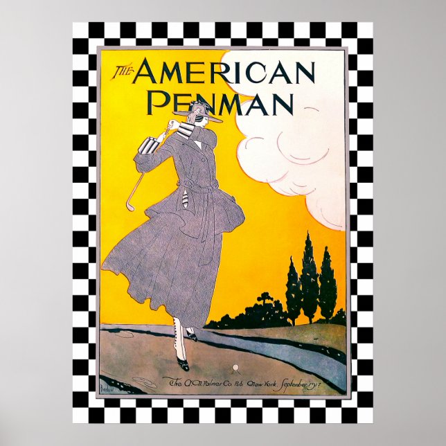 Impresión de golf Vintage 1917 (Frente)