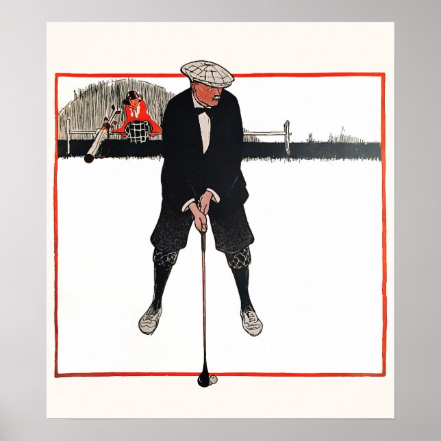 Impresión de golf Vintage 1921 (Frente)