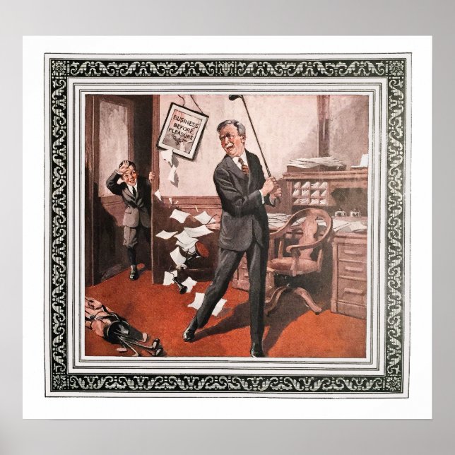 Impresión de golf Vintage 1923 (Frente)