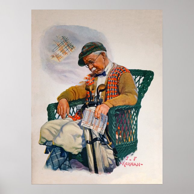 Impresión de golf Vintage 1925 (Frente)