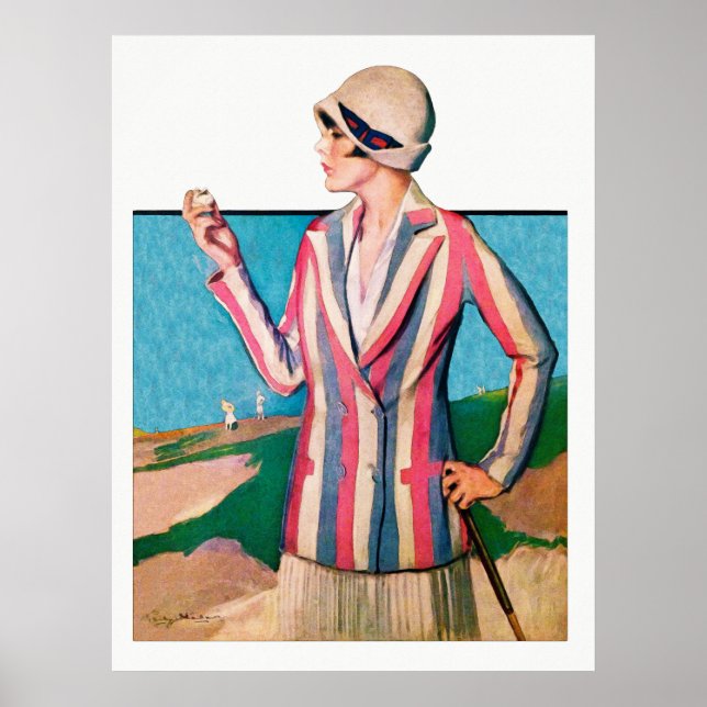 Impresión de golf Vintage 1928 (Frente)