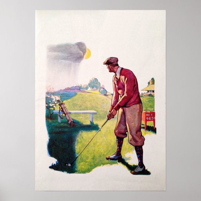Impresión de golf Vintage 1931 (Frente)