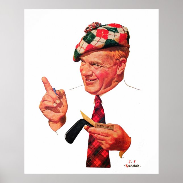 Impresión de golf Vintage 1935 (Frente)