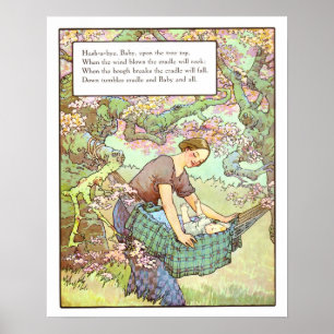 Impresión de guardería de época- Adios repentino, 