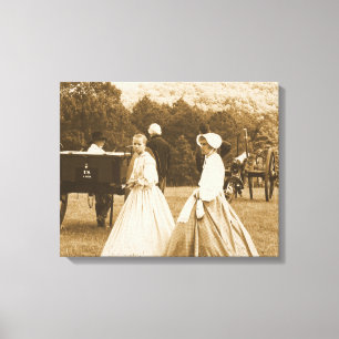 Impresión de guerra civil sobre lienzo