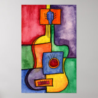 Impresión de guitarra clásica