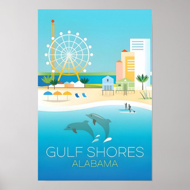 Impresión de Gulf Shores, Alabama (Frente)