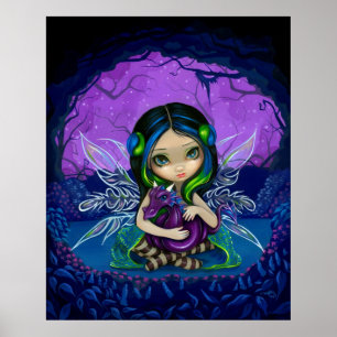 Impresión de hadas del arte del dragón de la