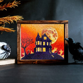 Impresión de Halloween en casa embrujada