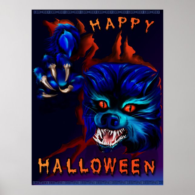 Impresión de Halloween Werewolf (Frente)