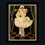 Impresión de Harlequin Art Deco - "Pierrot & Pierr<br><div class="desc">Impresión de Giovanni Nanni's Pierrot & Pierrette Art Deco Harlequin - Disponible en 11x14 y 16x20</div>