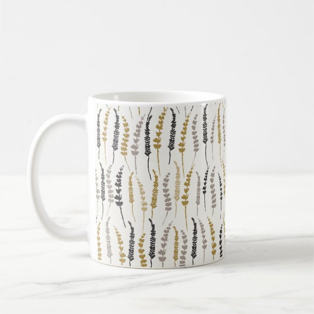 Impresión de helechos naturales en taza de café de (Izquierda)