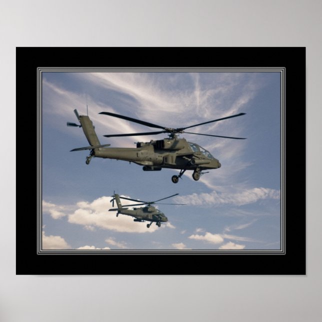 Impresión de helicópteros militares 11x14 (Frente)