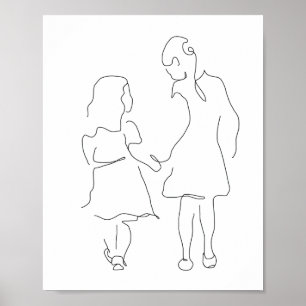 Impresión de hermana, regalo de hermana, impresión