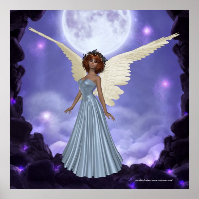 Impresión de hermoso Ángel Azul (Frente)