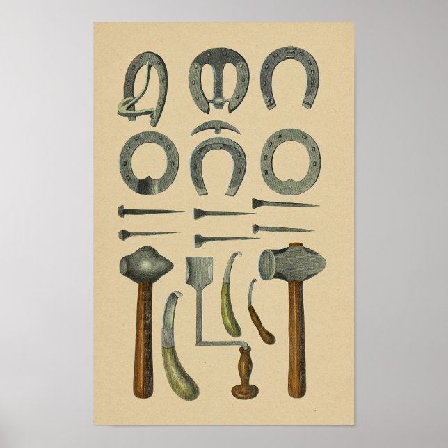 Impresión de herramientas de zapatillas de caballo (Frente)