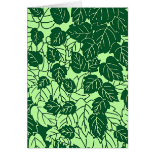 Impresión de hoja japonesa, verde esmeralda y lima