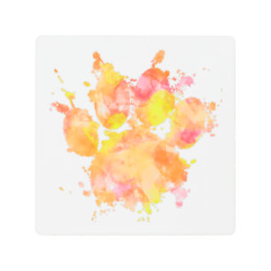 Impresión de hojas de perro de color de agua