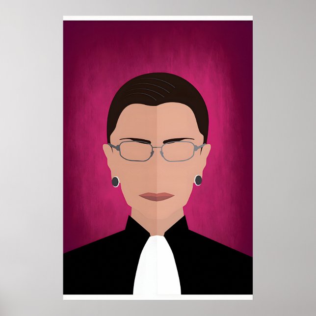 Impresión de icono de RBG (Ruth Bader Ginsburg) -  (Frente)