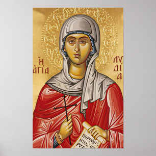 Impresión de icono ortodoxo de Santa Lydia de Fili