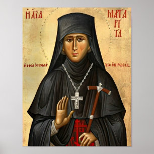 Impresión de icono ortodoxo de Sta. Margarita la N