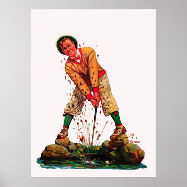 Impresión de Ilustracion de golf de 1932 (Frente)