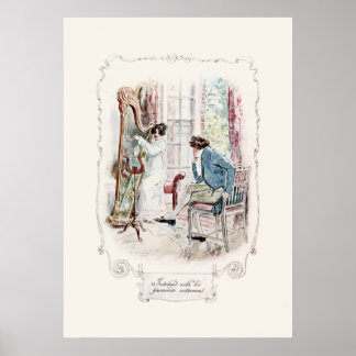 Impresión de Ilustracion de Jane Austen Mansfield 