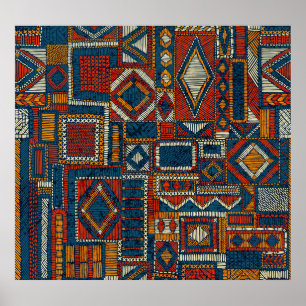 Impresión de imagen con barniz de estilo de mosaic