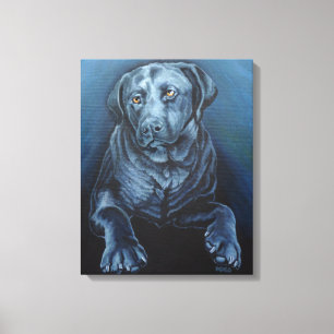 Impresión de imagen de arte de labrador negro en i