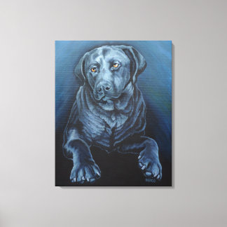 Impresión de imagen de arte de labrador negro en i
