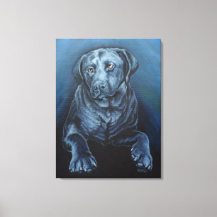 Impresión de imagen de arte de labrador negro en i