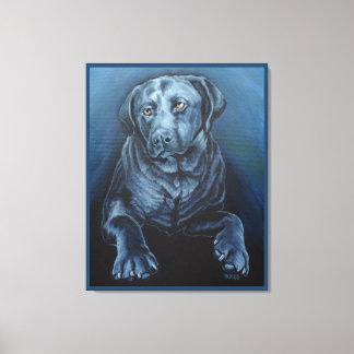 Impresión de imagen de arte de labrador negro en i