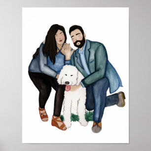 Impresión de imagen de pareja Boda de compromiso
