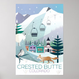 Impresión de invierno de Crested Butte