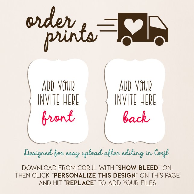 Impresión de invitación con forma de soporte de 5x (Subido por el creador)