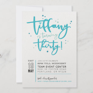 IMPRESIÓN DE INVITACIÓN personalizado para Tiffany