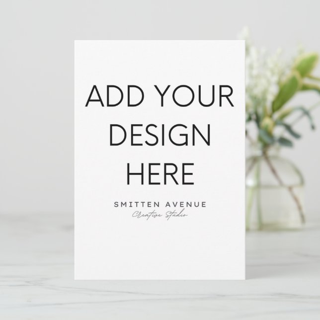 Impresión de invitaciones 5x7" (Anverso de pie)