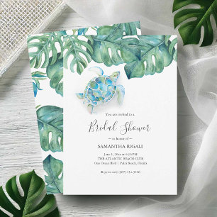 Impresión de invitaciones a ducha de novia tropica