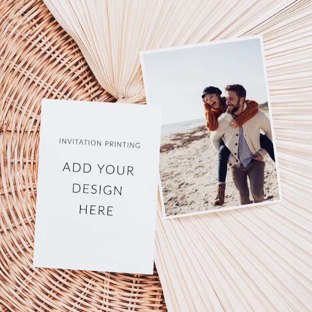 Impresión de invitaciones con foto de retrato de 5 (Wedding Photo Invitation Printing )