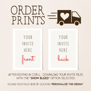 Impresión de invitaciones de 5x7"
